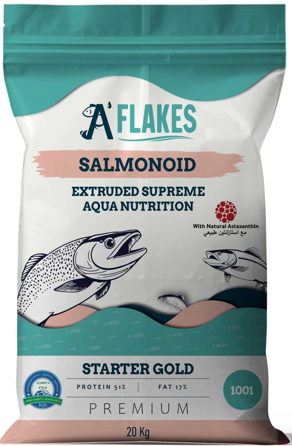 A'FLAKES® Gold Astaxanthin - Salmonoid Starter 1001