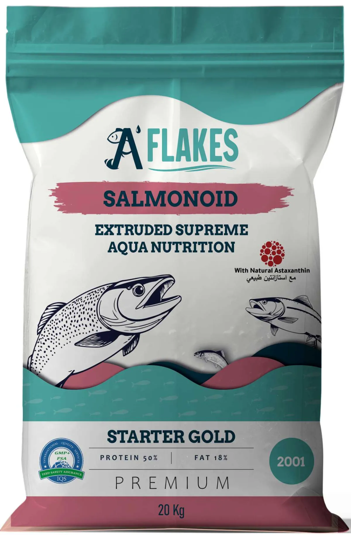 A'FLAKES® Gold Astaxanthin - Salmonoid Starter 2001