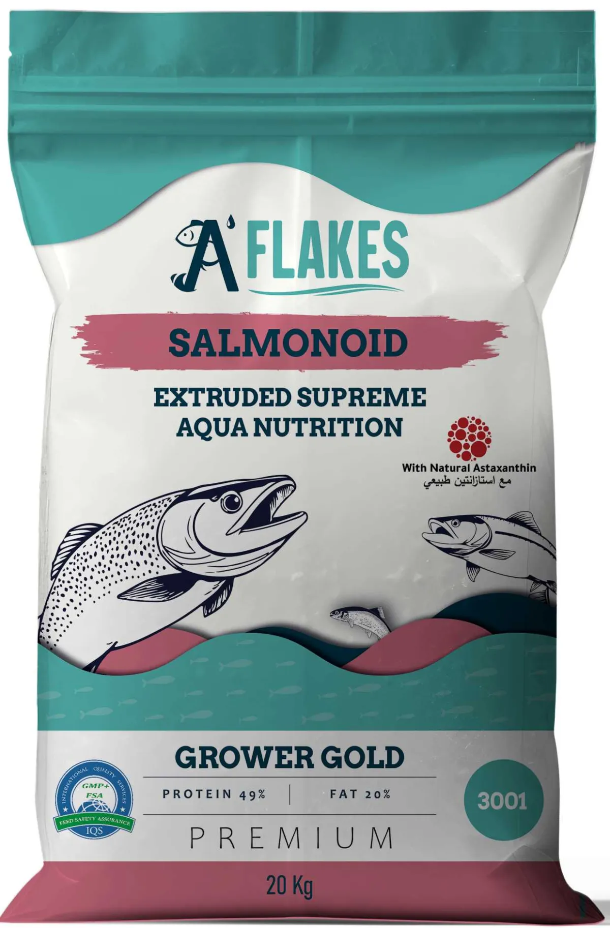 A'FLAKES® Gold Astax - Salmonoid Grower 3001