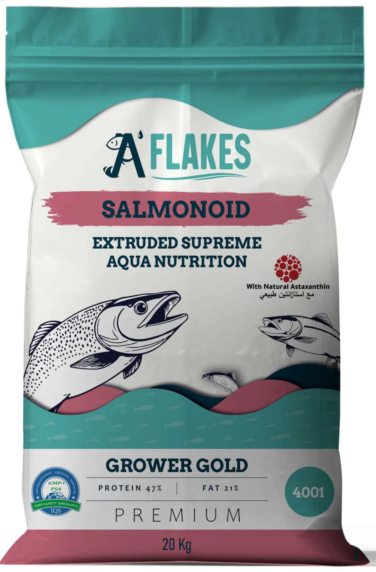 A'FLAKES® Gold Astaxanthin - Salmonoid Grower 4001